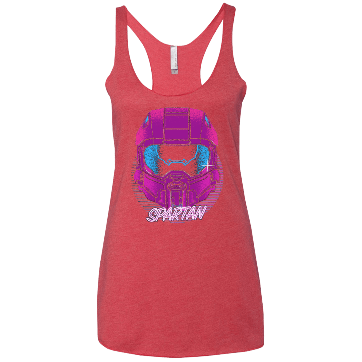T-Shirts Vintage Red / X-Small Spartan Helmet 80's Women's Triblend Racerback Tank