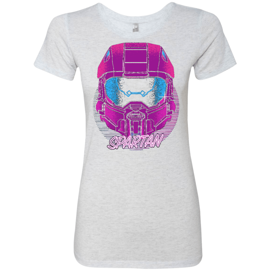 T-Shirts Heather White / Small Spartan Helmet 80's Women's Triblend T-Shirt