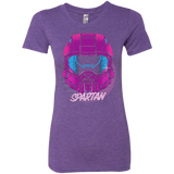 T-Shirts Purple Rush / Small Spartan Helmet 80's Women's Triblend T-Shirt