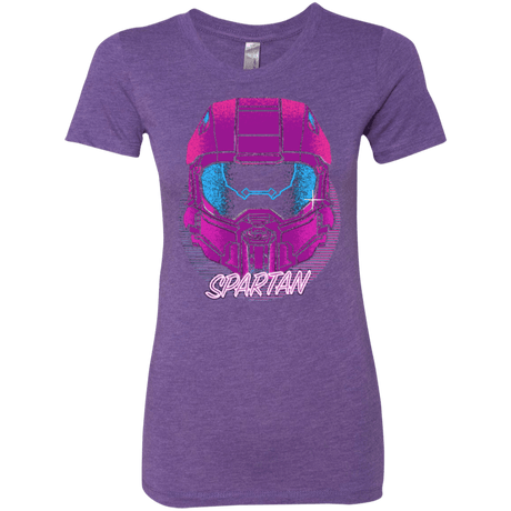 T-Shirts Purple Rush / Small Spartan Helmet 80's Women's Triblend T-Shirt