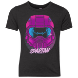 T-Shirts Vintage Black / YXS Spartan Helmet 80's Youth Triblend T-Shirt