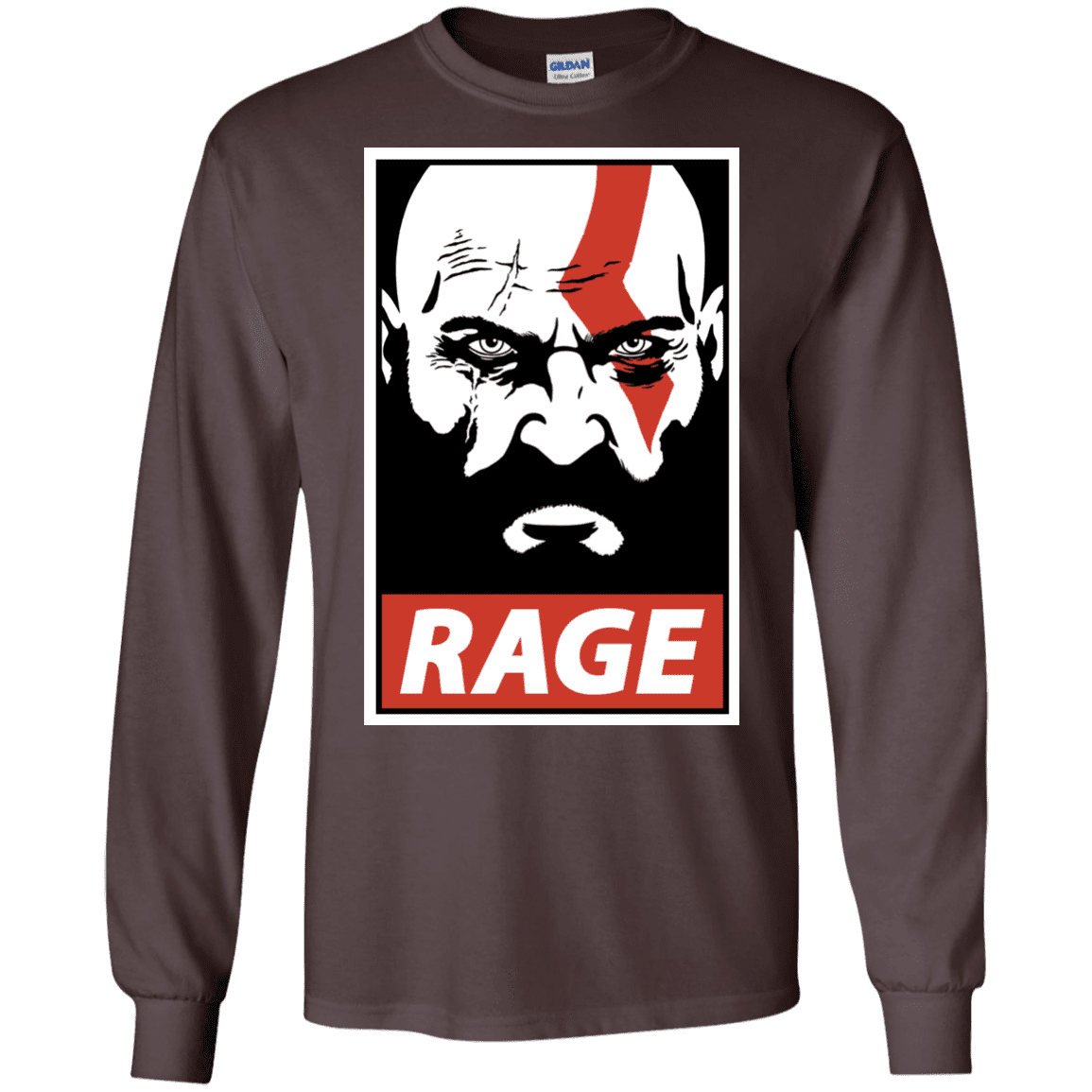 T-Shirts Dark Chocolate / S Spartan Rage Men's Long Sleeve T-Shirt