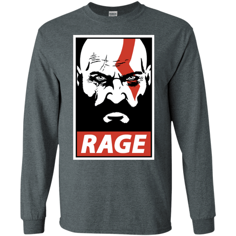 T-Shirts Dark Heather / S Spartan Rage Men's Long Sleeve T-Shirt