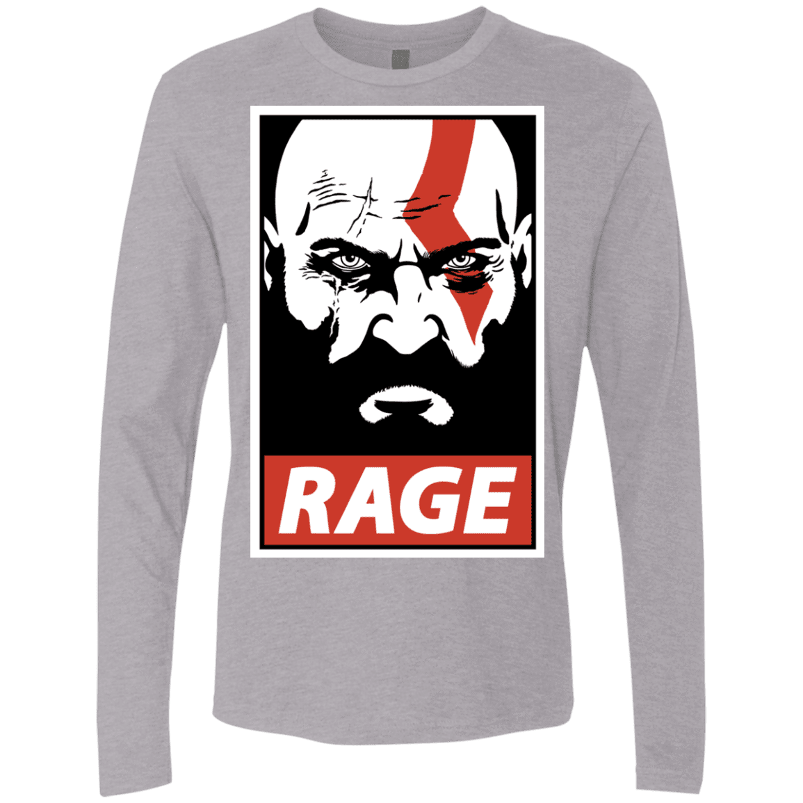 T-Shirts Heather Grey / S Spartan Rage Men's Premium Long Sleeve