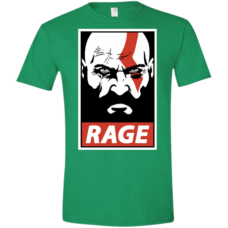 T-Shirts Heather Irish Green / S Spartan Rage Men's Semi-Fitted Softstyle