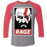 T-Shirts Premium Heather/Vintage Red / X-Small Spartan Rage Men's Triblend 3/4 Sleeve