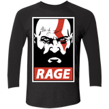 T-Shirts Vintage Black/Vintage Black / X-Small Spartan Rage Men's Triblend 3/4 Sleeve