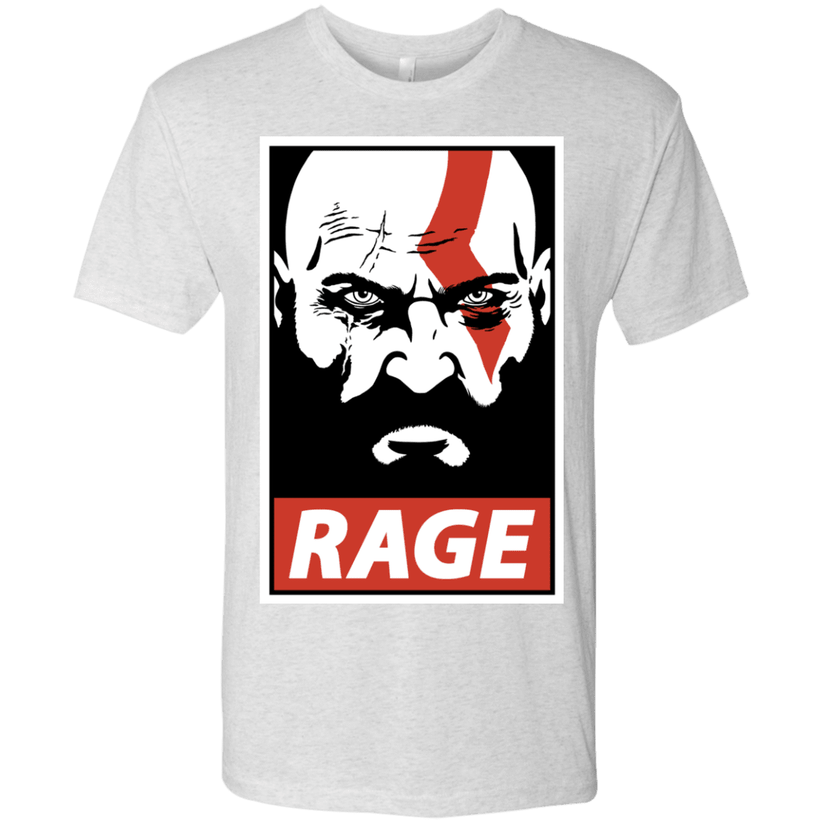 T-Shirts Heather White / S Spartan Rage Men's Triblend T-Shirt