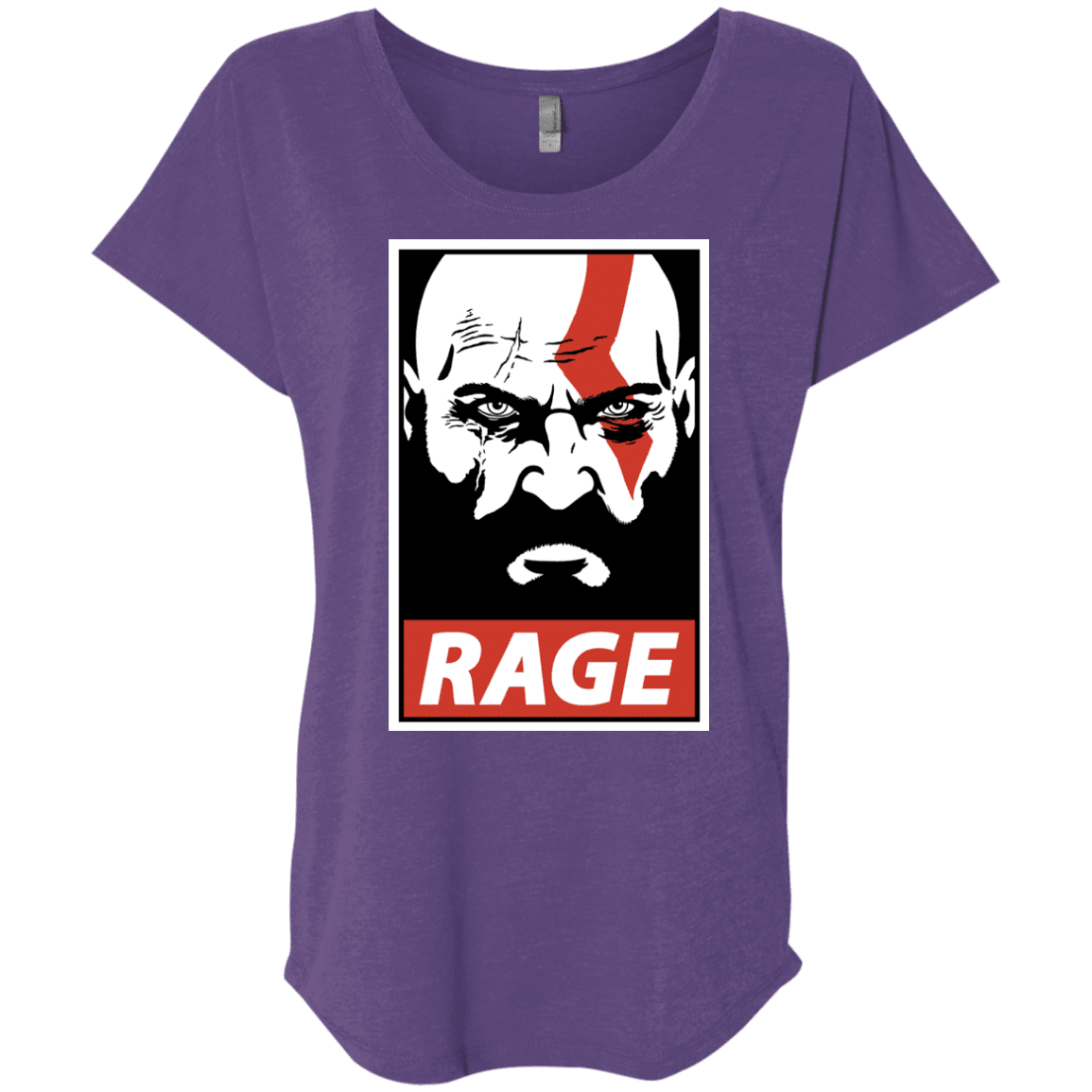 T-Shirts Purple Rush / X-Small Spartan Rage Triblend Dolman Sleeve