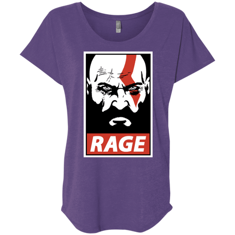 T-Shirts Purple Rush / X-Small Spartan Rage Triblend Dolman Sleeve