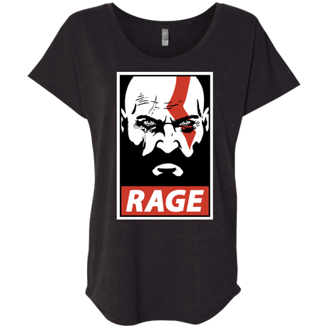 T-Shirts Vintage Black / X-Small Spartan Rage Triblend Dolman Sleeve