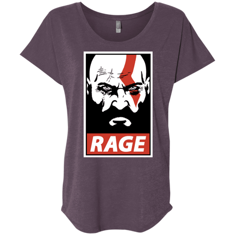 T-Shirts Vintage Purple / X-Small Spartan Rage Triblend Dolman Sleeve