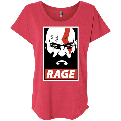 T-Shirts Vintage Red / X-Small Spartan Rage Triblend Dolman Sleeve