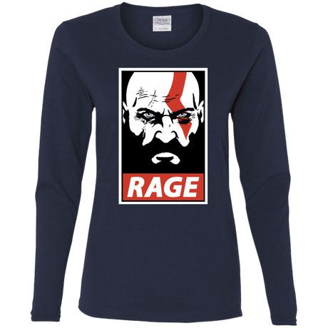 T-Shirts Navy / S Spartan Rage Women's Long Sleeve T-Shirt