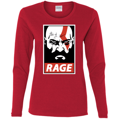 T-Shirts Red / S Spartan Rage Women's Long Sleeve T-Shirt