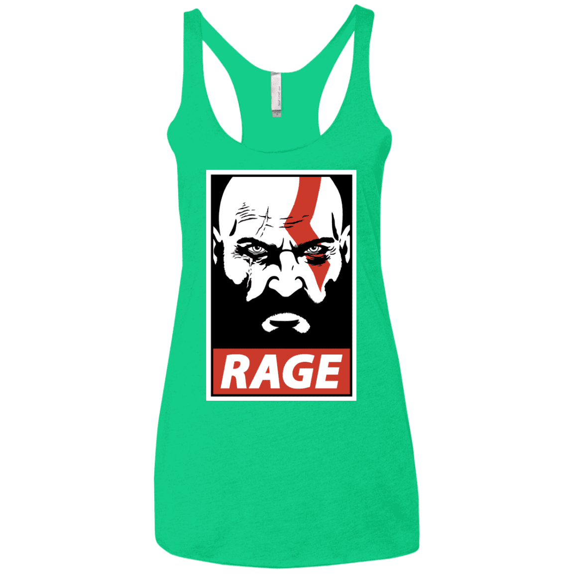 T-Shirts Envy / X-Small Spartan Rage Women's Triblend Racerback Tank