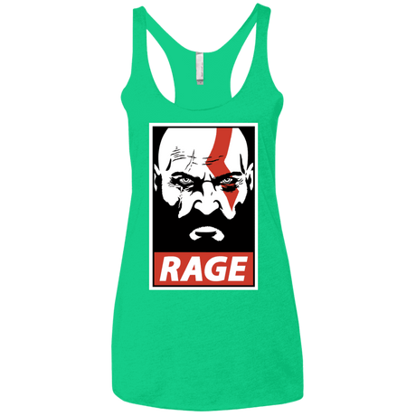 T-Shirts Envy / X-Small Spartan Rage Women's Triblend Racerback Tank