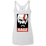 T-Shirts Heather White / X-Small Spartan Rage Women's Triblend Racerback Tank
