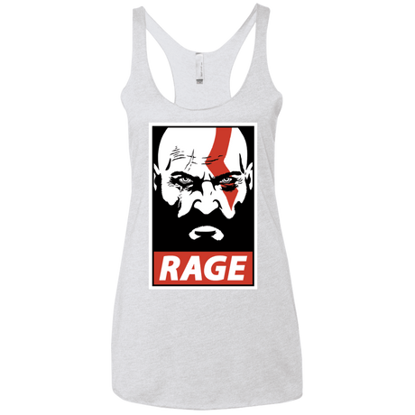 T-Shirts Heather White / X-Small Spartan Rage Women's Triblend Racerback Tank