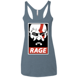 T-Shirts Indigo / X-Small Spartan Rage Women's Triblend Racerback Tank