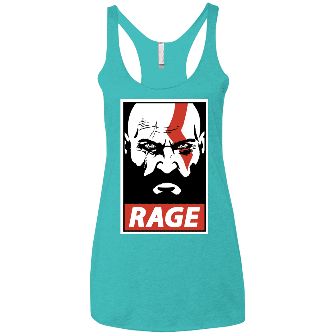T-Shirts Tahiti Blue / X-Small Spartan Rage Women's Triblend Racerback Tank