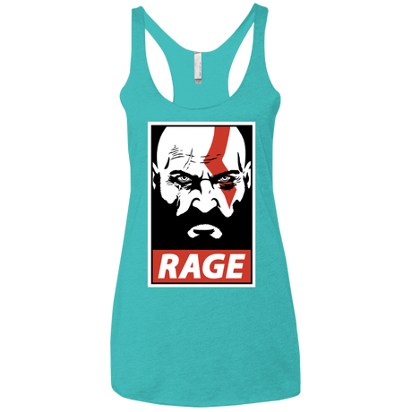 T-Shirts Tahiti Blue / X-Small Spartan Rage Women's Triblend Racerback Tank