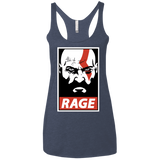 T-Shirts Vintage Navy / X-Small Spartan Rage Women's Triblend Racerback Tank