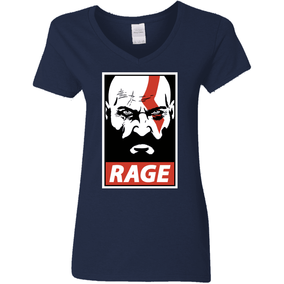 T-Shirts Navy / S Spartan Rage Women's V-Neck T-Shirt