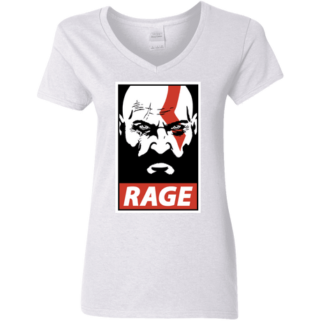 T-Shirts White / S Spartan Rage Women's V-Neck T-Shirt