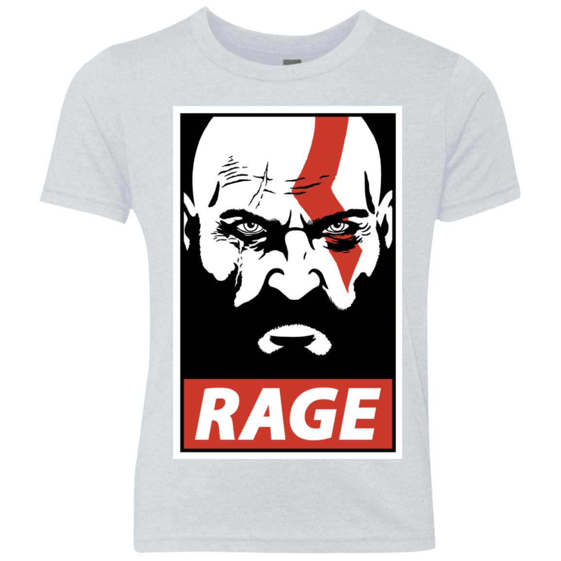 T-Shirts Heather White / YXS Spartan Rage Youth Triblend T-Shirt