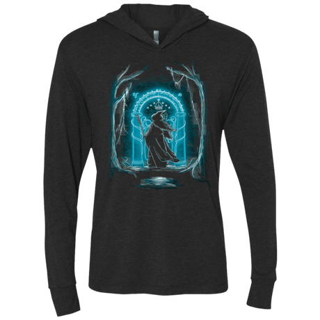 T-Shirts Vintage Black / X-Small Speak Friend and Enter Triblend Long Sleeve Hoodie Tee