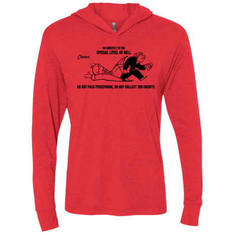 T-Shirts Vintage Red / X-Small Special Level of Hell Triblend Long Sleeve Hoodie Tee