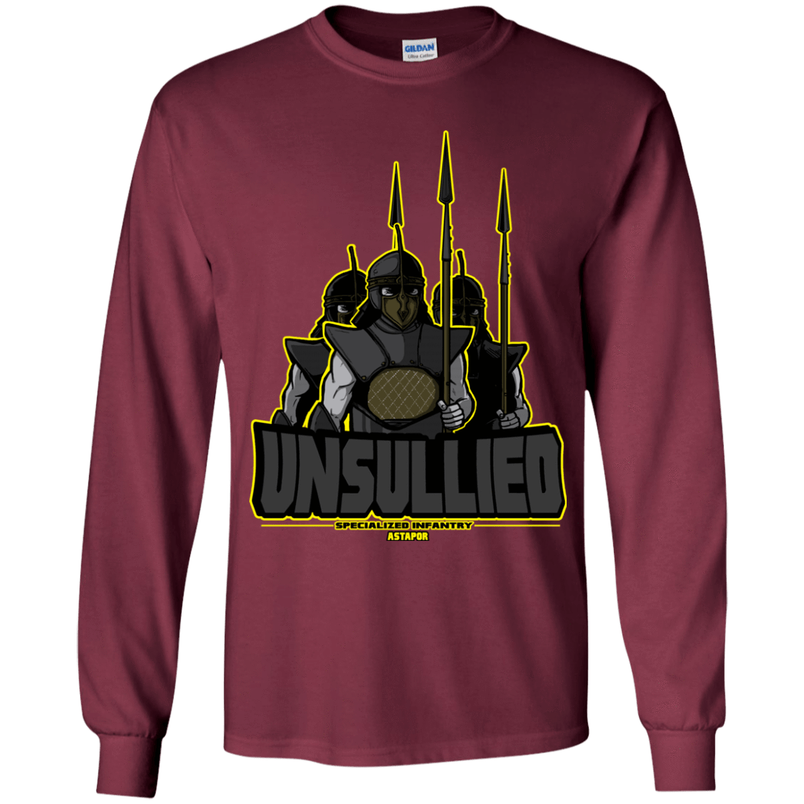 T-Shirts Maroon / YS Specialized Infantry Youth Long Sleeve T-Shirt