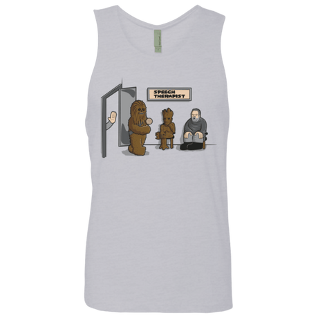 T-Shirts Heather Grey / S Speech Therapist Men's Premium Tank Top