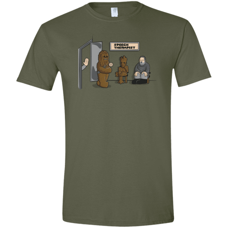 T-Shirts Military Green / S Speech Therapist Men's Semi-Fitted Softstyle
