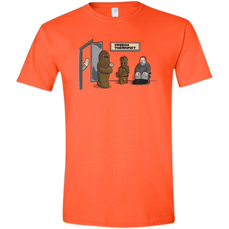 T-Shirts Orange / S Speech Therapist Men's Semi-Fitted Softstyle