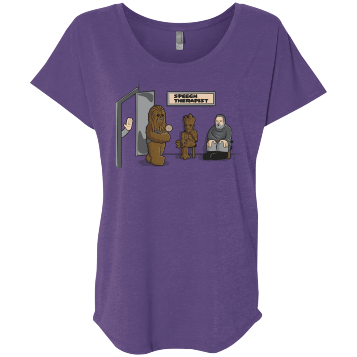 T-Shirts Purple Rush / X-Small Speech Therapist Triblend Dolman Sleeve