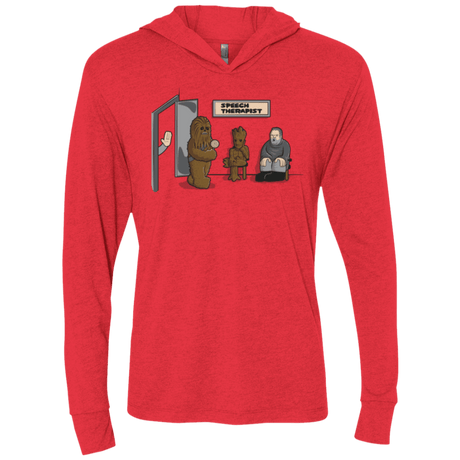 T-Shirts Vintage Red / X-Small Speech Therapist Triblend Long Sleeve Hoodie Tee