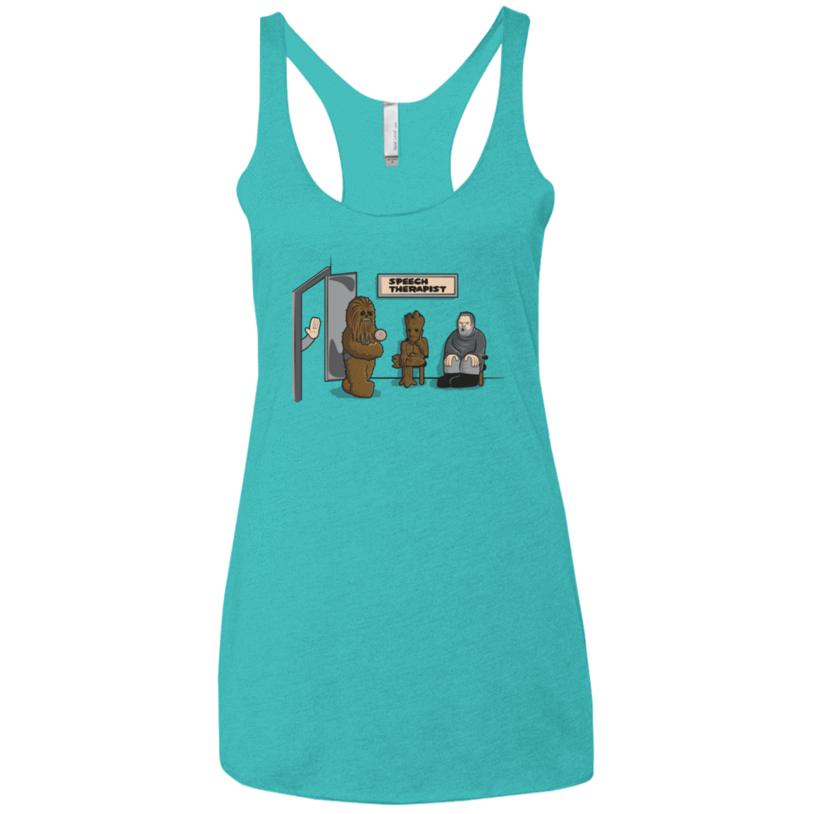 T-Shirts Tahiti Blue / X-Small Speech Therapist Women's Triblend Racerback Tank