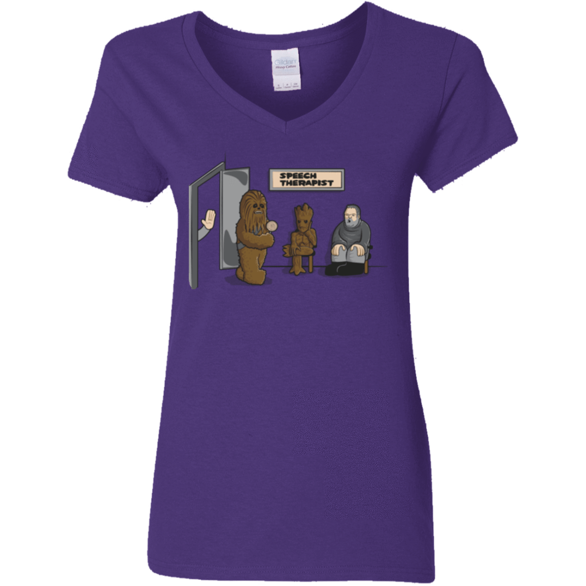 T-Shirts Purple / S Speech Therapist Women's V-Neck T-Shirt