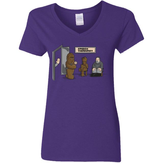 T-Shirts Purple / S Speech Therapist Women's V-Neck T-Shirt