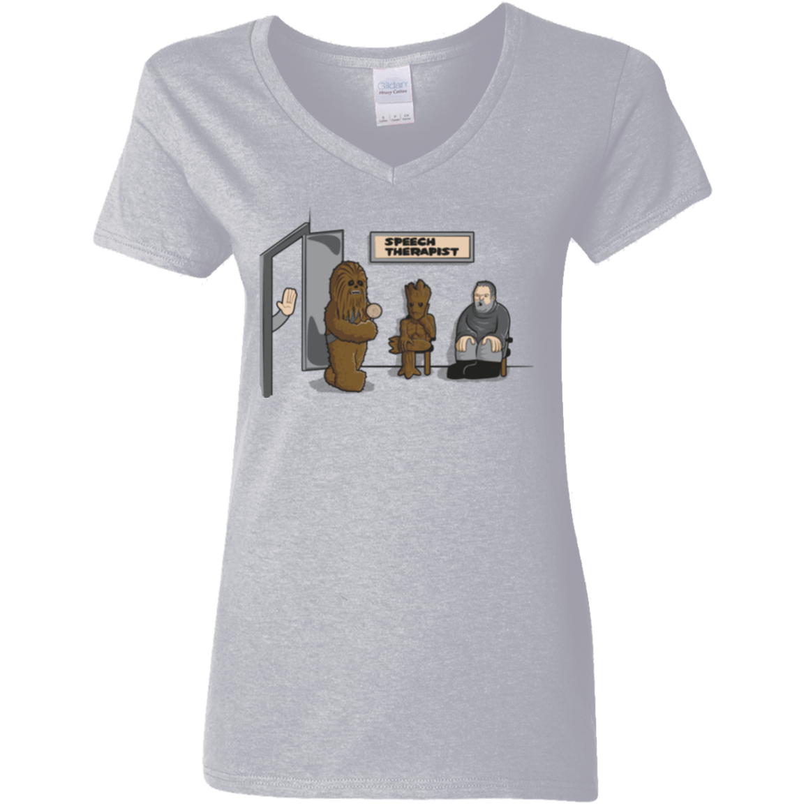 T-Shirts Sport Grey / S Speech Therapist Women's V-Neck T-Shirt