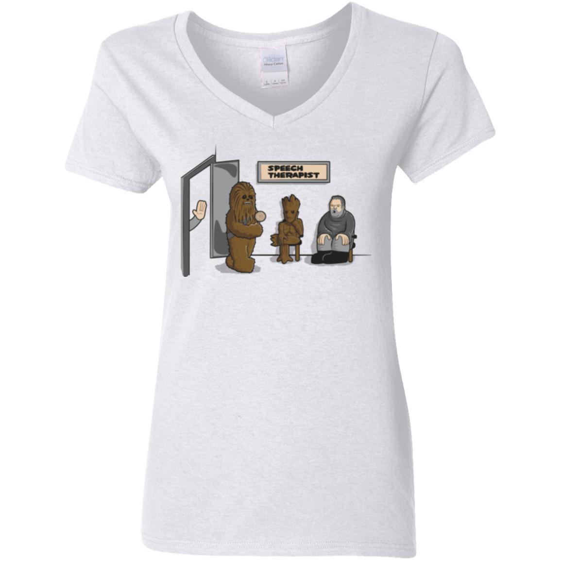 T-Shirts White / S Speech Therapist Women's V-Neck T-Shirt