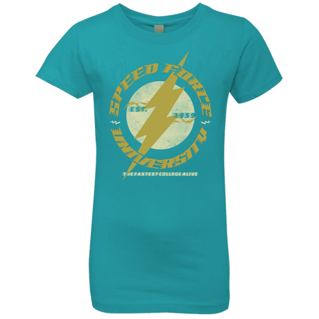 T-Shirts Tahiti Blue / YXS Speed Force University Girls Premium T-Shirt