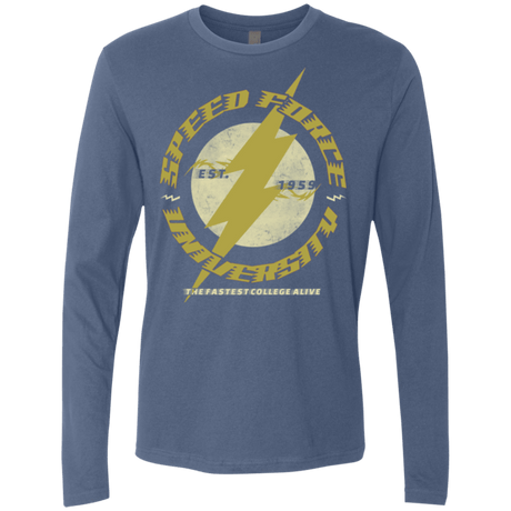 T-Shirts Indigo / Small Speed Force University Men's Premium Long Sleeve