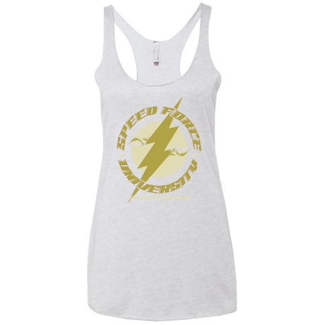 T-Shirts Heather White / X-Small Speed Force University Women's Triblend Racerback Tank