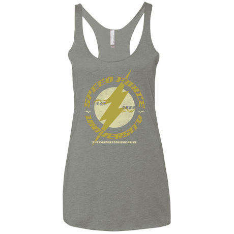 T-Shirts Venetian Grey / X-Small Speed Force University Women's Triblend Racerback Tank