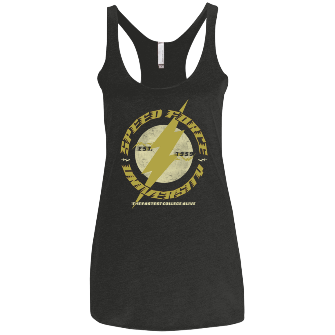 T-Shirts Vintage Black / X-Small Speed Force University Women's Triblend Racerback Tank