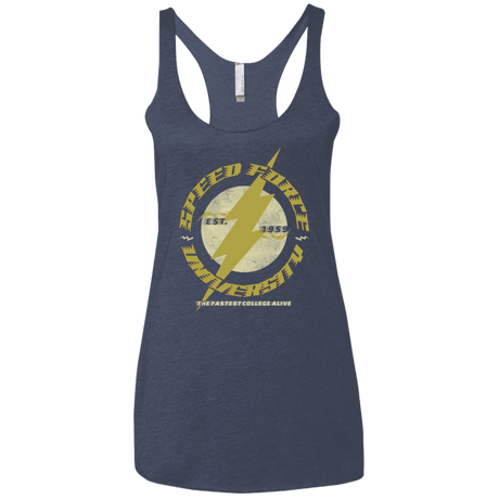 T-Shirts Vintage Navy / X-Small Speed Force University Women's Triblend Racerback Tank