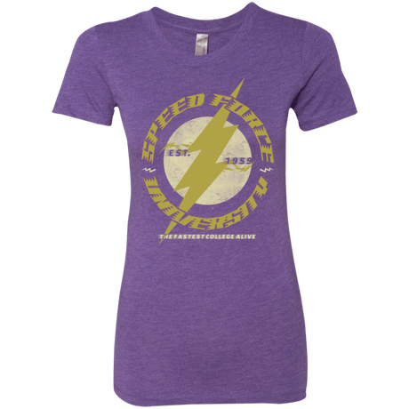 T-Shirts Purple Rush / Small Speed Force University Women's Triblend T-Shirt